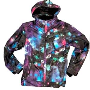 Lil Chicks Ski & Snowbaord Hooded Jacket Coat Multi-Colored Girls Youth Teen XL.